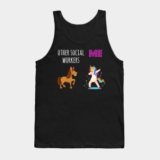 unicorn social worker, Funny Social Worker Gift Tank Top